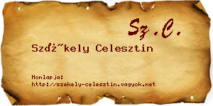Székely Celesztin névjegykártya